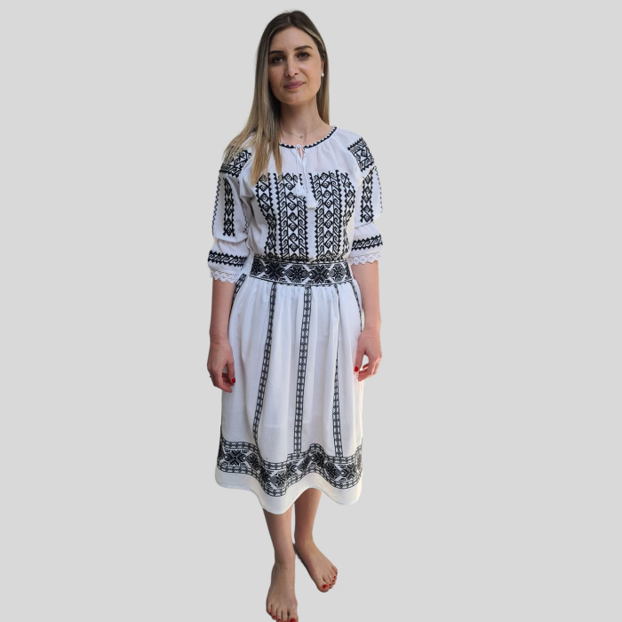 Fusta dama Liliana culoare albă [4]