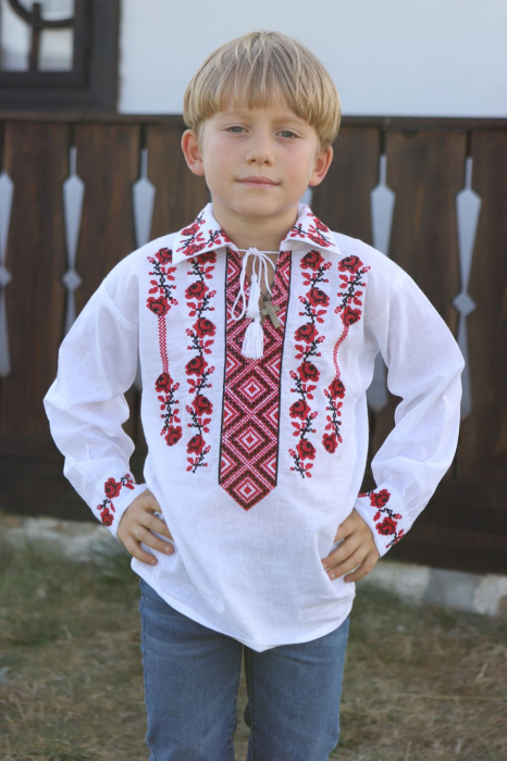 Ie băieți Adelyn broderie rosie [2]