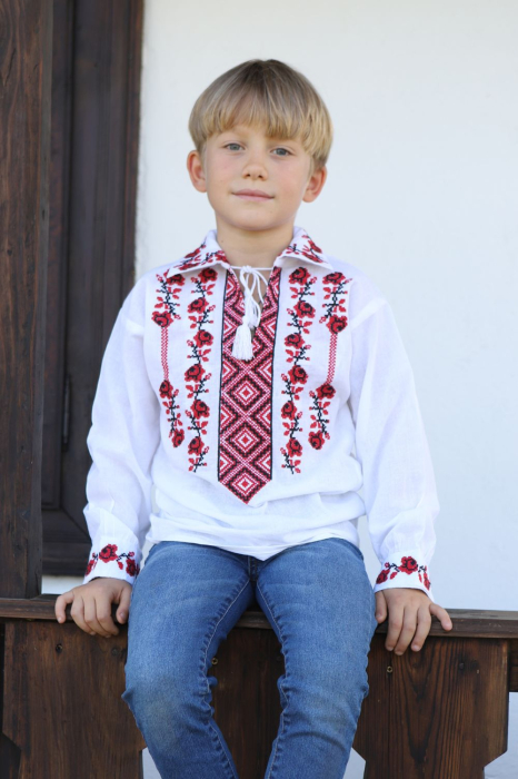 Ie băieți Adelyn broderie rosie [3]