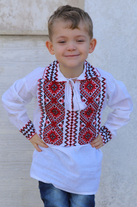 Ie băieți Aron broderie rosie [2]