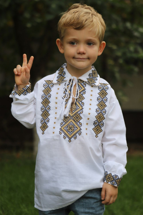 Ie băieți Miki broderie bej [1]