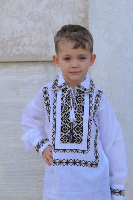 Ie băieți Martinian broderie bej [3]