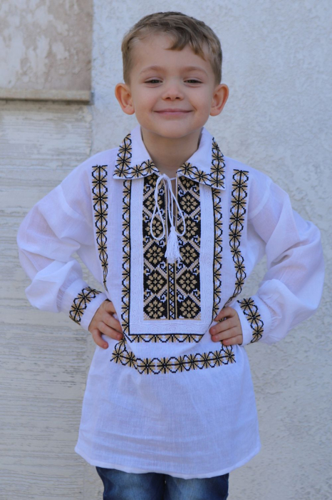 Ie băieți Martinian broderie bej [2]