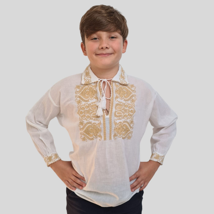 Ie băieți Cosma broderie bej [2]