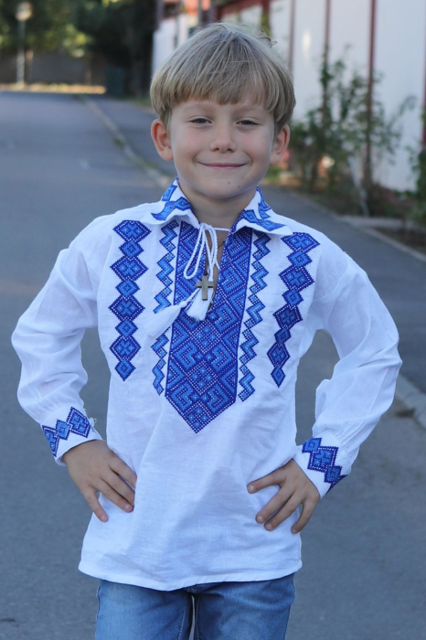 Ie băieți Liviu broderie albastra [2]