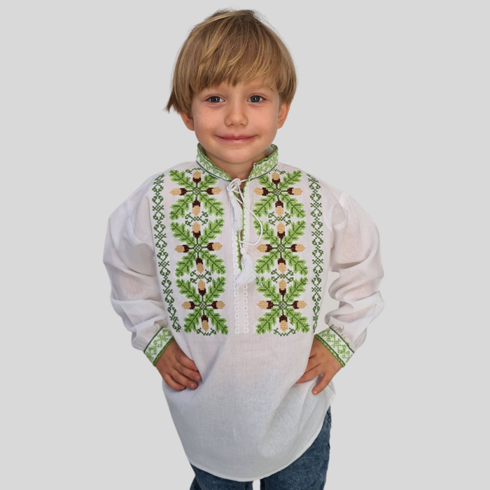 Ie băieți Paraschiv broderie verde [2]
