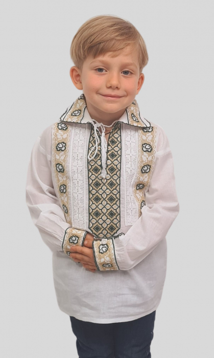 Ie băieți Eladie broderie verde [2]