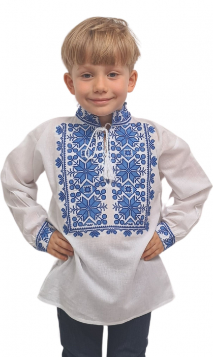 Ie băieți Stelu broderie albastra [2]