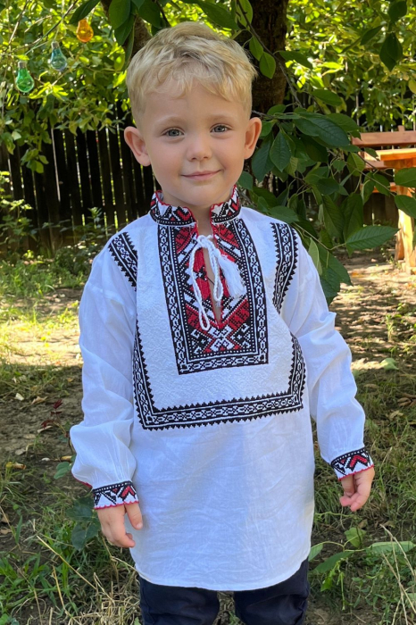 Ie băieți Leon broderie rosie [2]