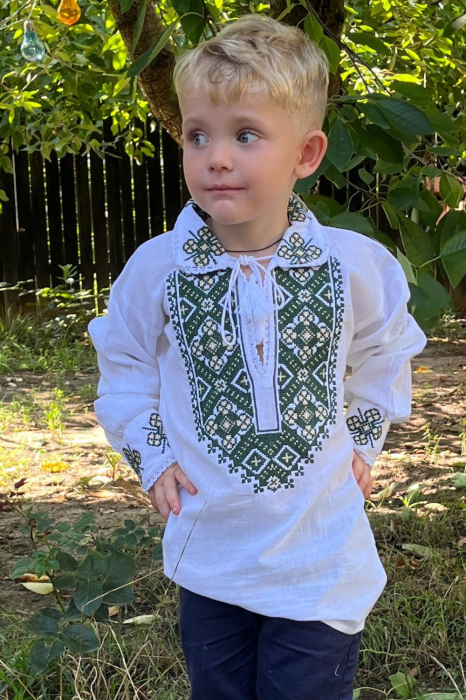 Ie băieți Filimon broderie verde [2]