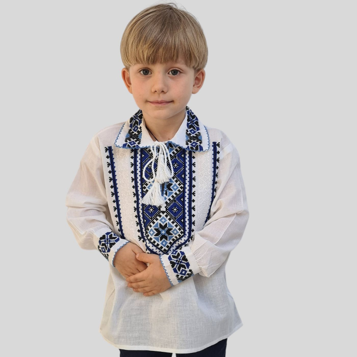 Ie băieți Nichita broderie albastră [2]