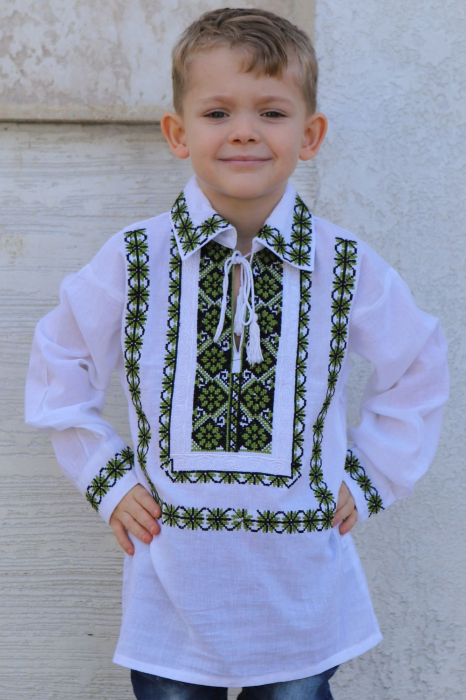 Ie băieți Martinian broderie verde [2]