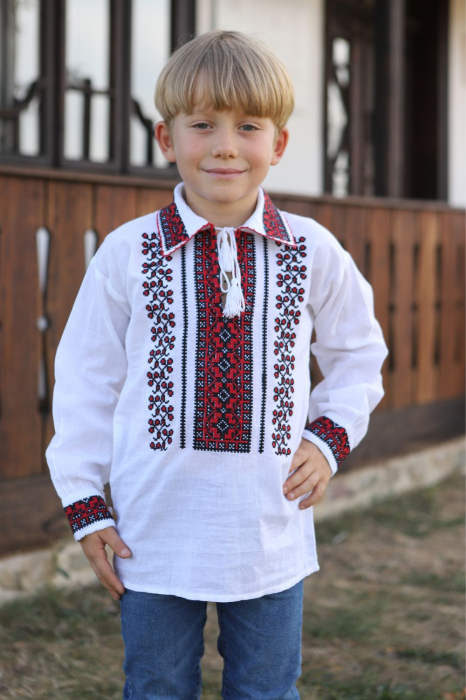 Ie băieți Mateo broderie rosie [2]