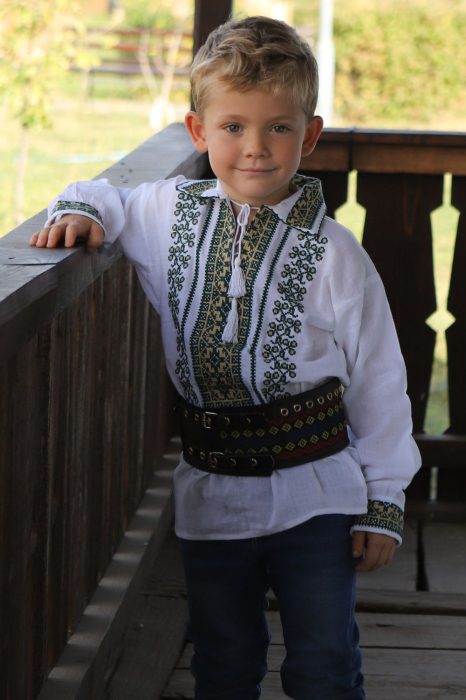 Ie băieți Mateo broderie verde [4]