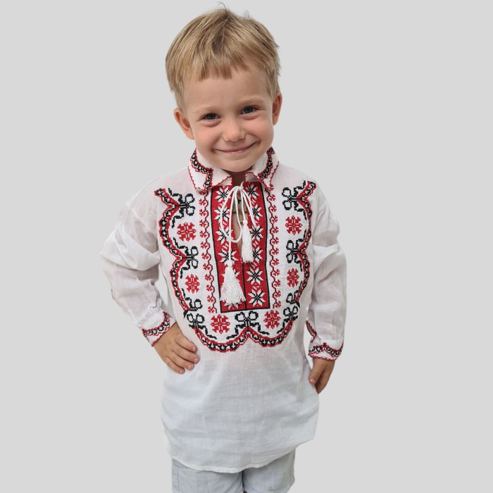 Ie băieți Cleopa broderie rosie [2]