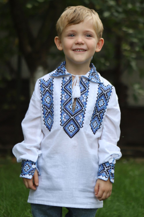 Ie băieți Ierotei broderie albastra [2]