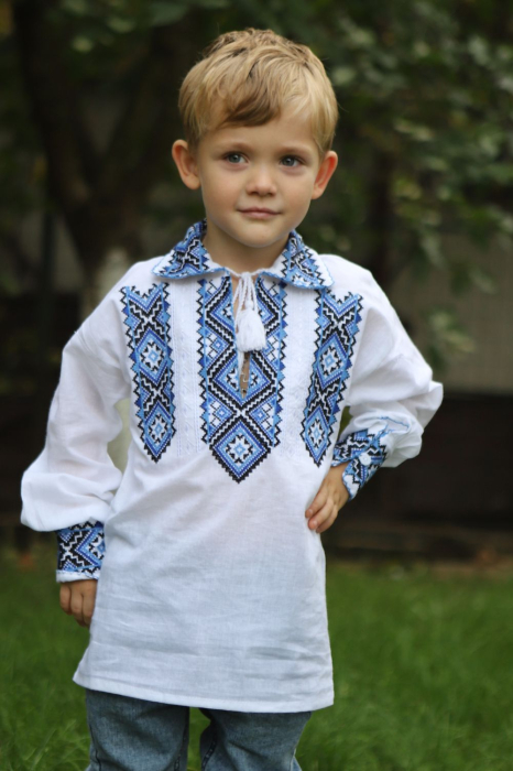 Ie băieți Ierotei broderie albastra [4]