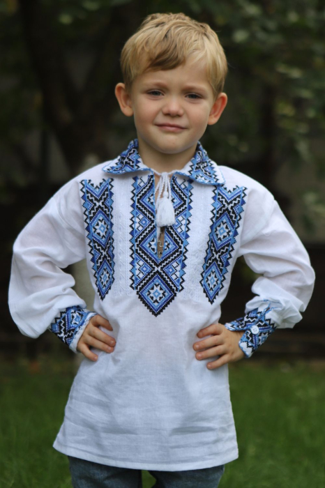 Ie băieți Ierotei broderie albastra [1]
