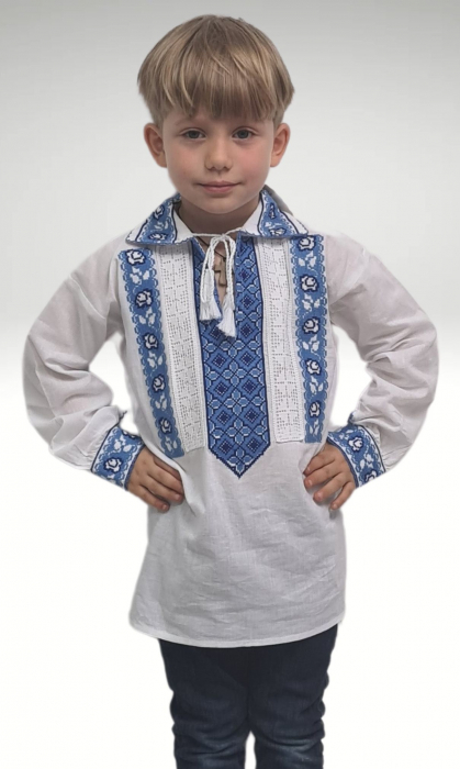 Ie băieți Eladie broderie albastră [1]