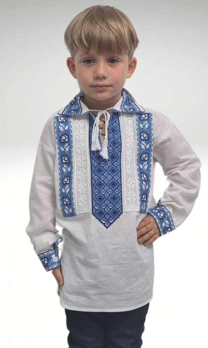 Ie băieți Eladie broderie albastră [2]