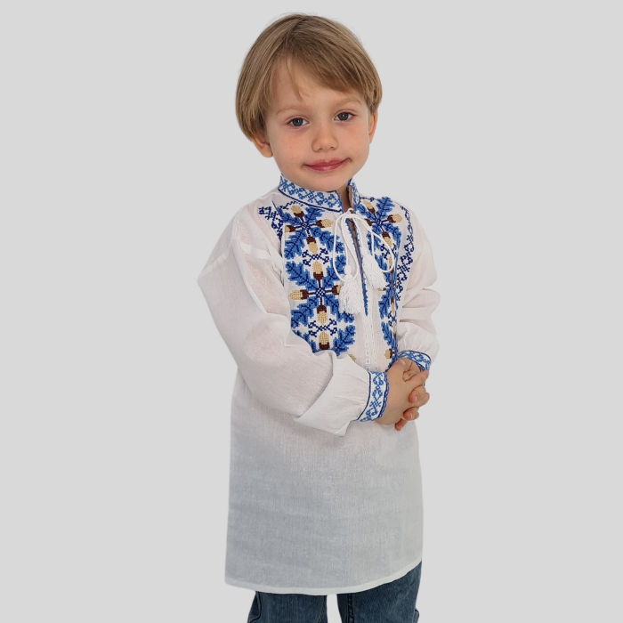 Ie băieți Paraschiv broderie albastră [2]