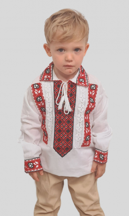 Ie băieți Eladie broderie rosie [2]