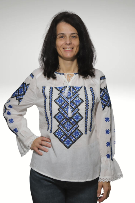 Ie damă Anania broderie albastra [3]