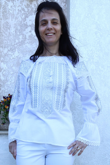 Ie damă Aurelia broderie argintie [2]
