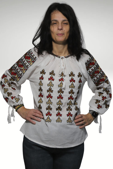 Ie damă Efremia broderie maro [2]