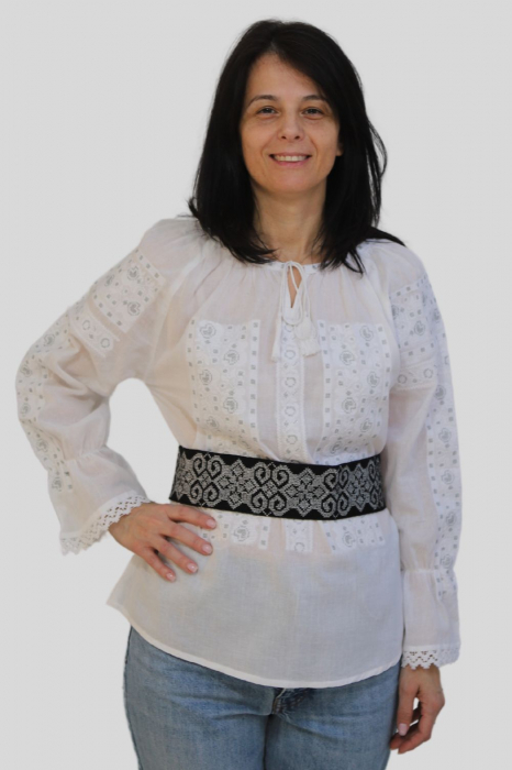 Ie damă Elsa broderie argintiu [3]