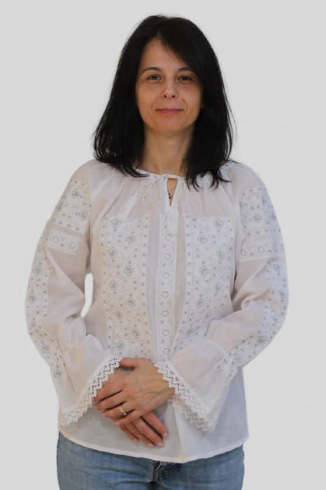 Ie damă Elsa broderie argintiu [2]