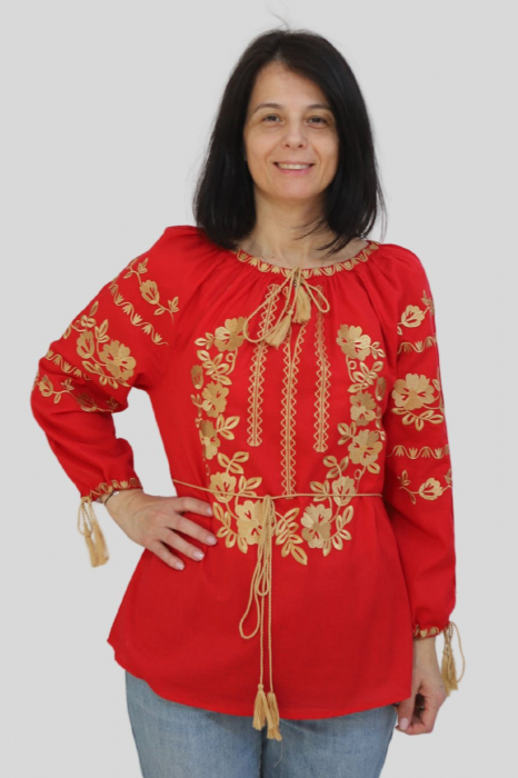 Ie damă Erica broderie rosie [2]