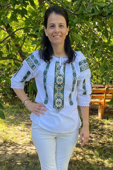 Ie damă Leonida broderie verde [2]