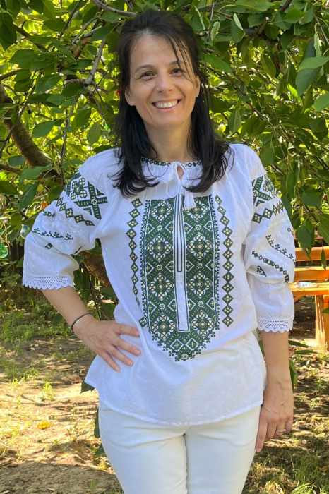 Ie damă Meletina broderie verde [2]