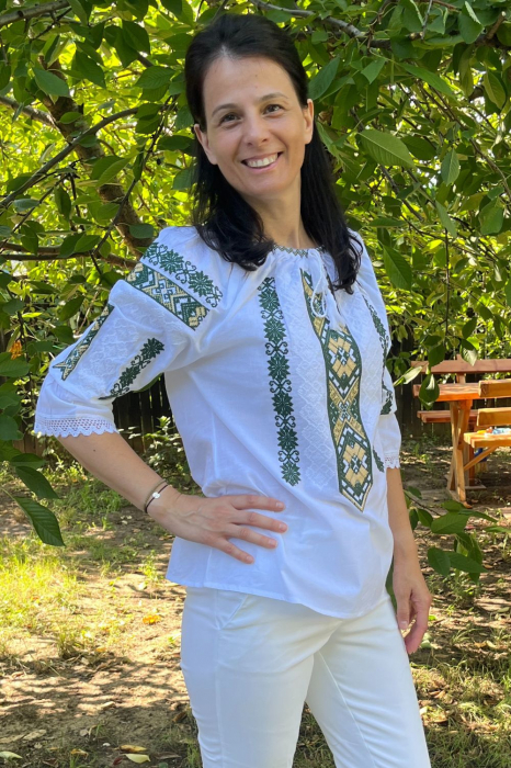 Ie damă Leonida broderie verde [3]