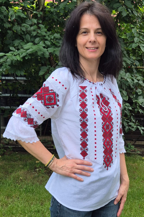 Ie damă Miki broderie rosie [3]