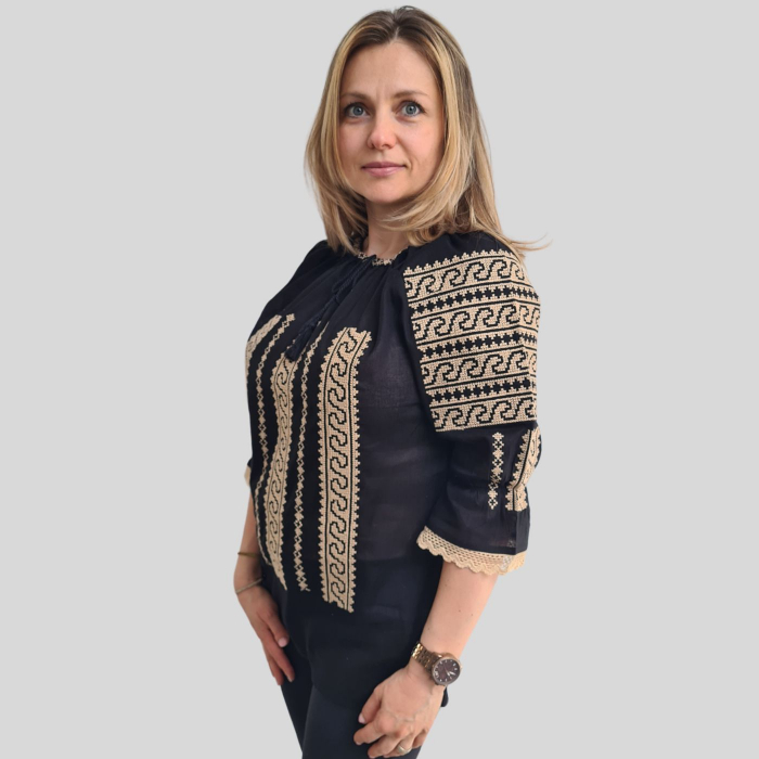 Ie damă Nectaria broderie bej [3]