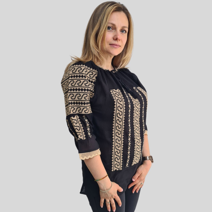 Ie damă Nectaria broderie bej [2]