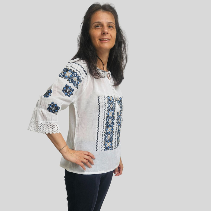Ie dama Sonia broderie albastra [3]