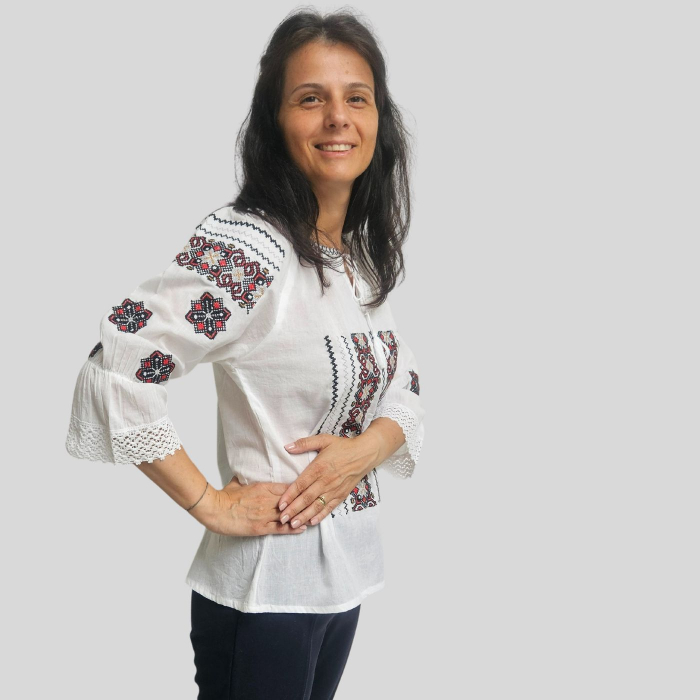 Ie damă Sonia broderie rosie [2]