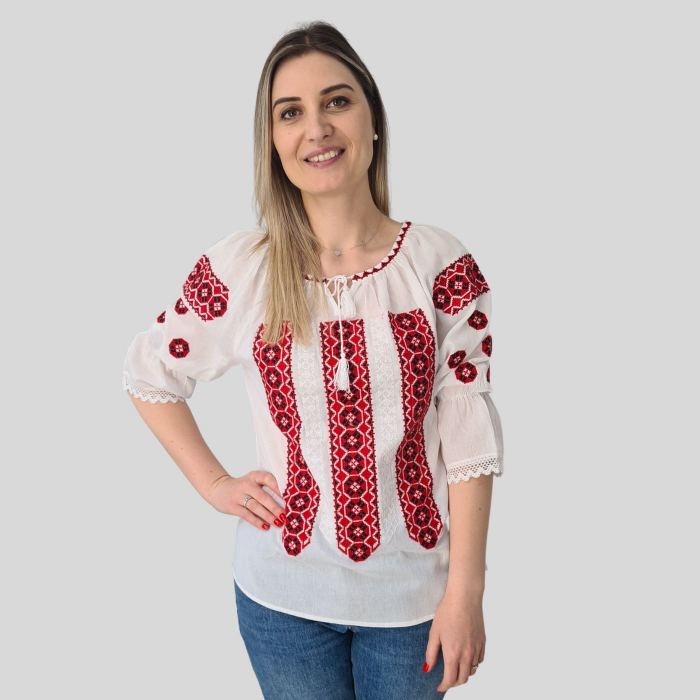 Ie damă Marcela broderie roșie [2]