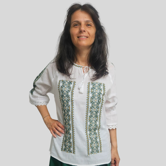 Ie damă Suzana broderie verde [2]