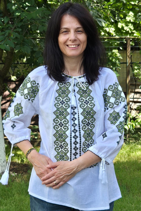 Ie damă Teodosia broderie verde [2]