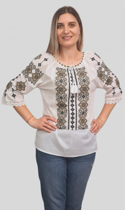 Ie damă Teodosia broderie bej [2]