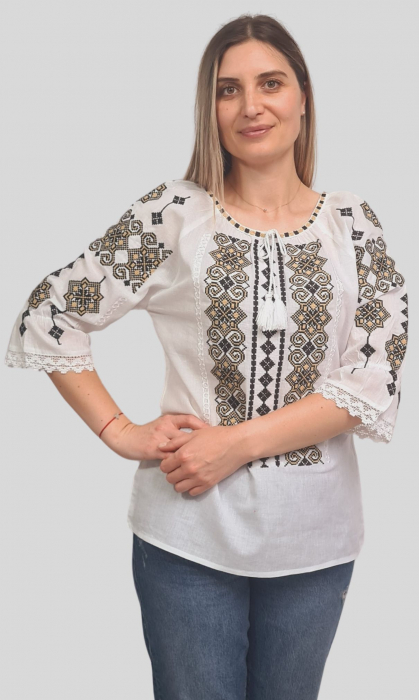 Ie damă Teodosia broderie bej [3]