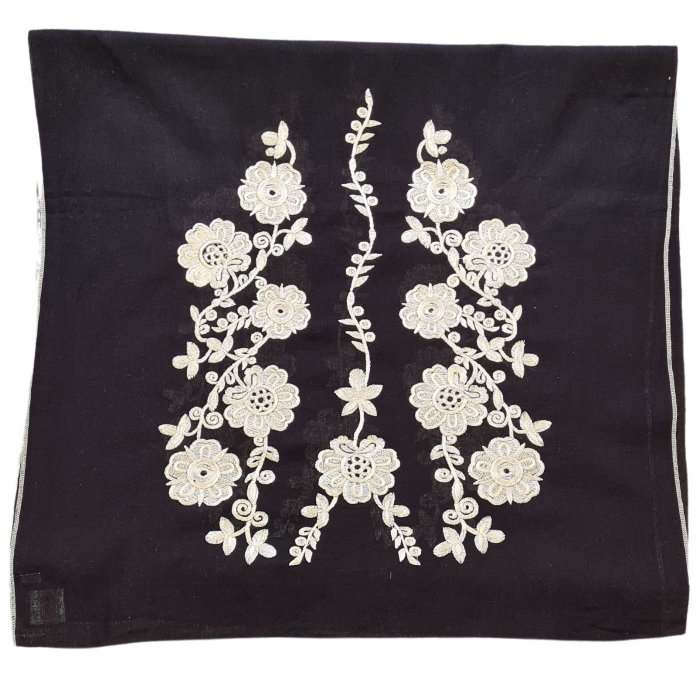 Marama neagra broderie bej [2]