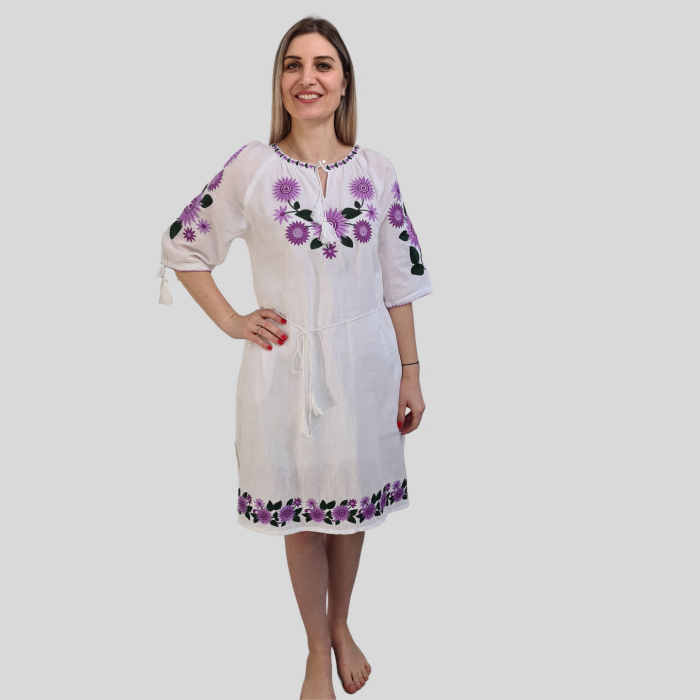 Rochie damă dreapta Xenia culoare albă [2]