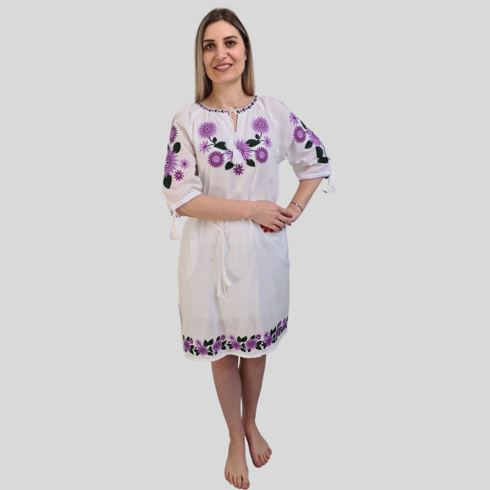 Rochie damă dreapta Xenia culoare albă [3]