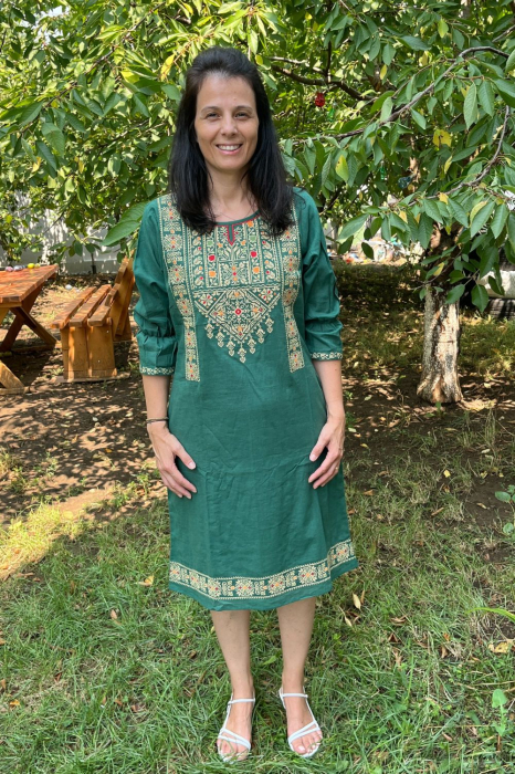 Rochie damă Roxana culoarea verde mărimi mari [2]