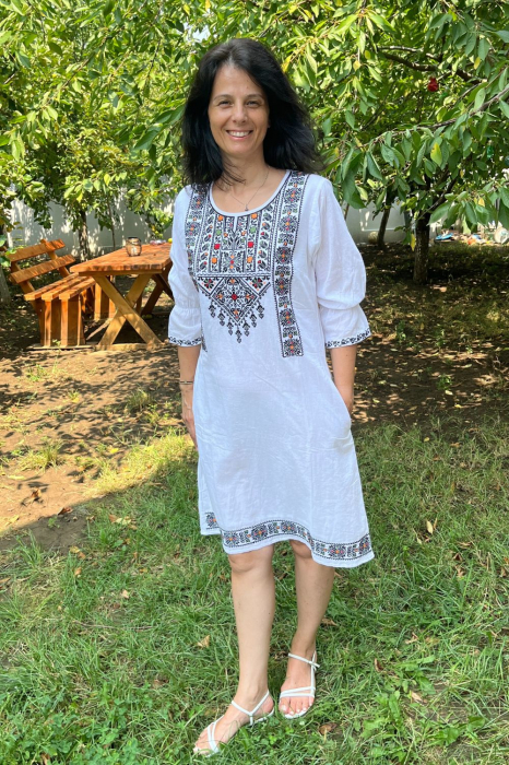 Rochie damă Roxana culoare albă mărimi mari [2]